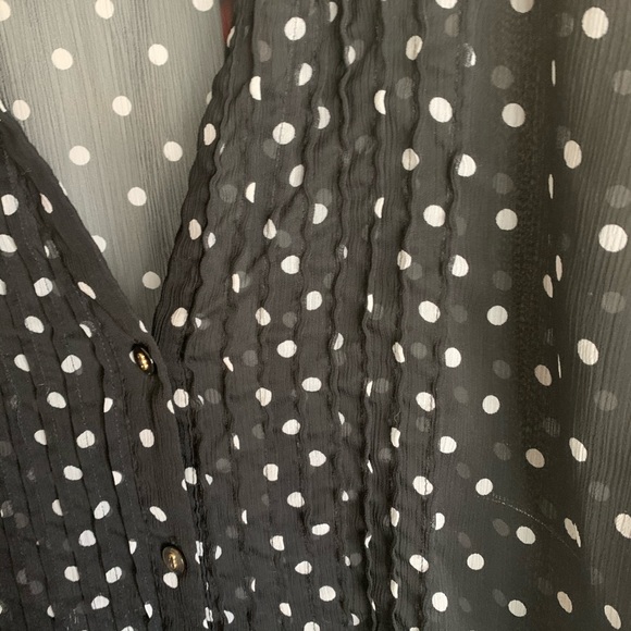 Black and white polka dot shirt - Picture 3 of 4